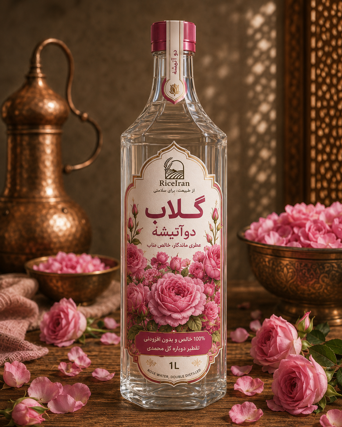 گلاب دو آتیشه یک لیتری