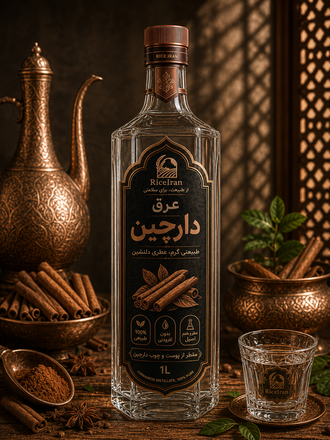 عرق دارچین یک لیتری