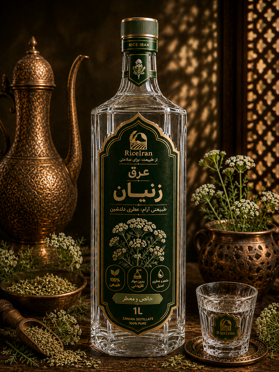 عرق زنیان یک لیتری