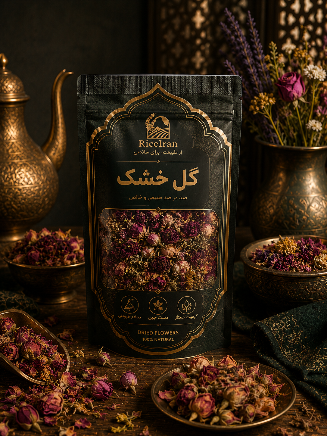 گل خشک بسته ای 300 گرمی